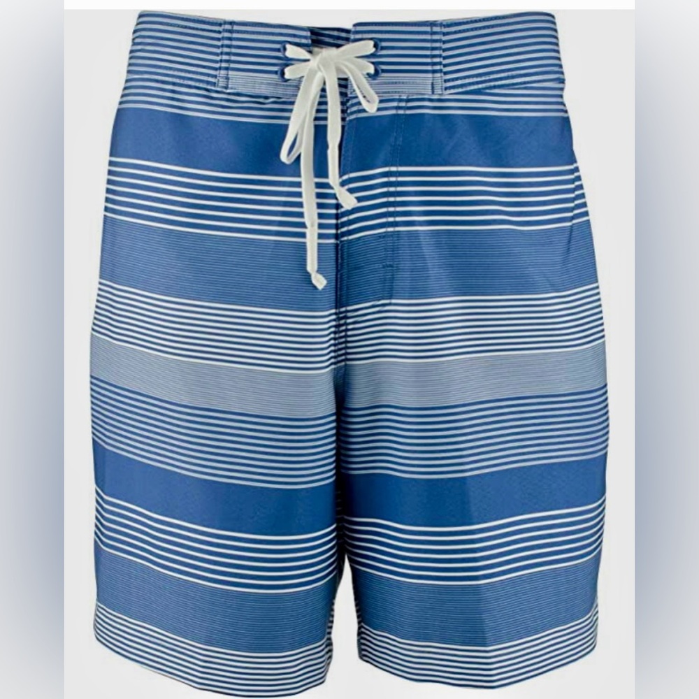 NWT Southern Tide Men's Talahi Island BLUE Stripe Swim Trunk Medium $89 M1